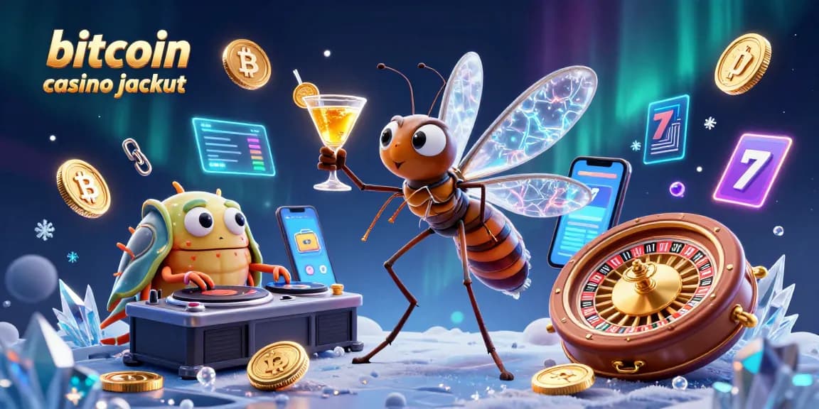Experience big wins with exciting bitcoin casino jackpot opportunities in a vibrant 3D illustration