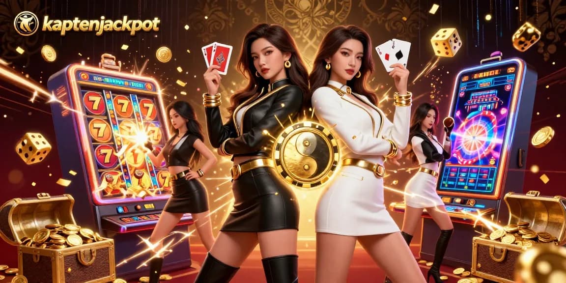 Playing cards and jackpots come alive in this vibrant kaptenjackpot casino scene.