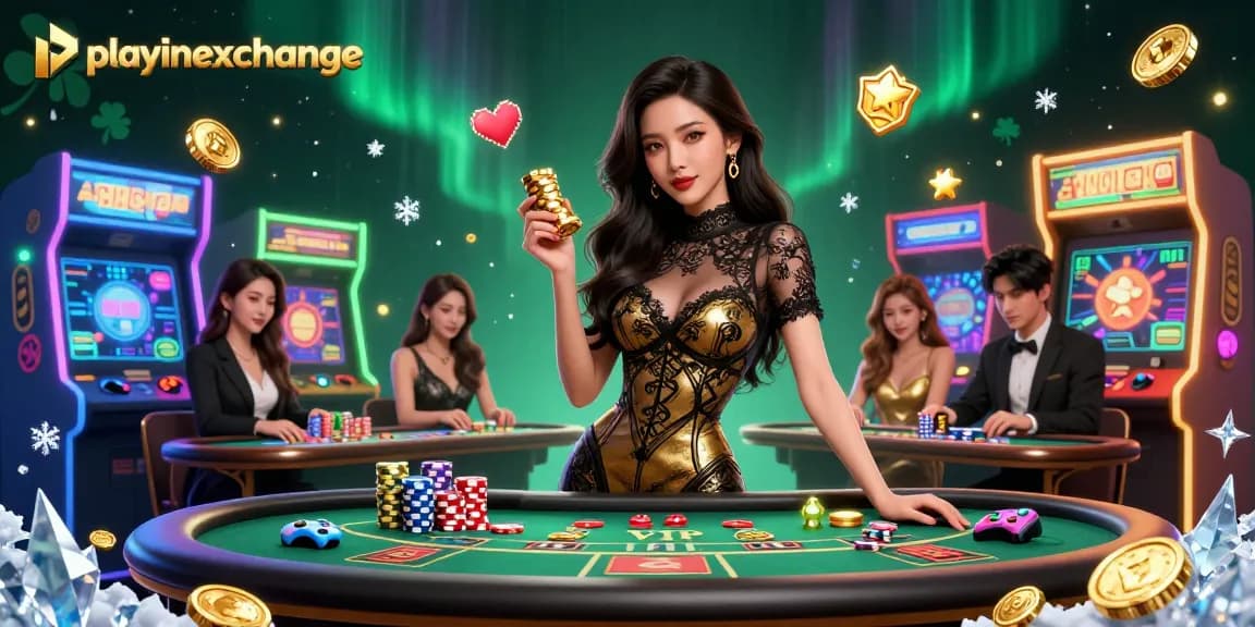 Experience high-stakes baccarat action with playinexchange's glamorous casino atmosphere.