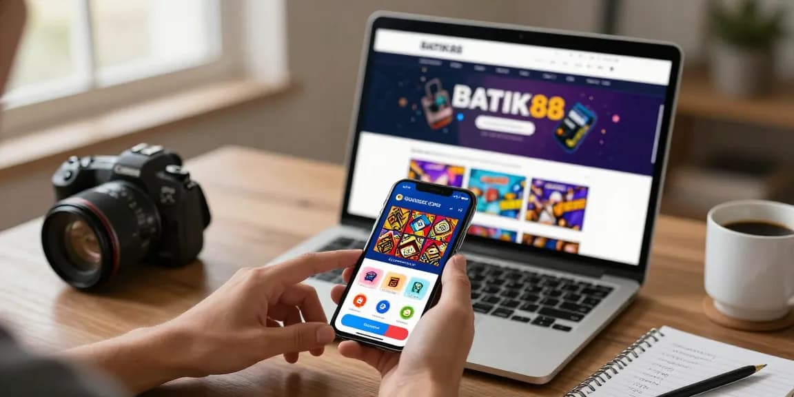 Pengguna yang berinteraksi dengan aplikasi BATIK88 Deposit Qris Cepat Hanya 1 Detik di ponsel pintar.