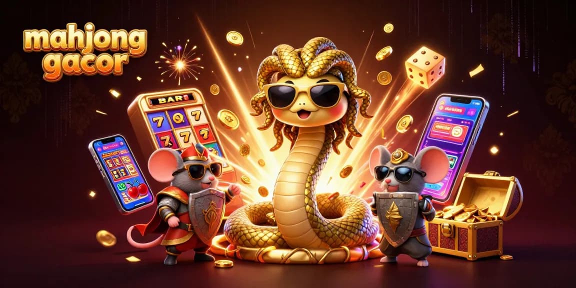 Play mahjong gacor with exciting graphics, showcasing the joy of winning and vibrant casino elements.
