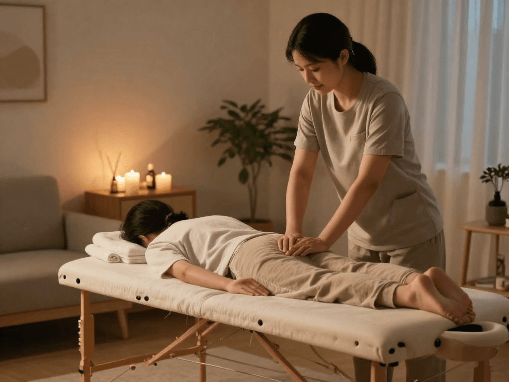 Experience 출장안마 therapy in a peaceful home setting with a professional therapist.
