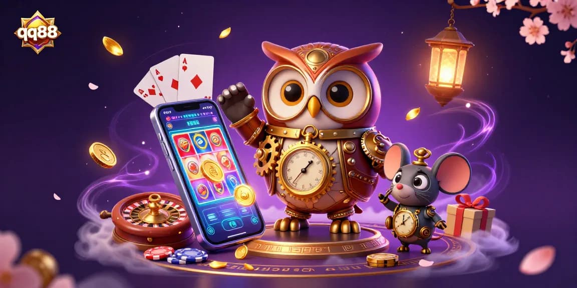 Spin colorful slot games and experience lucky wins with qq88 in a vibrant casino scene.