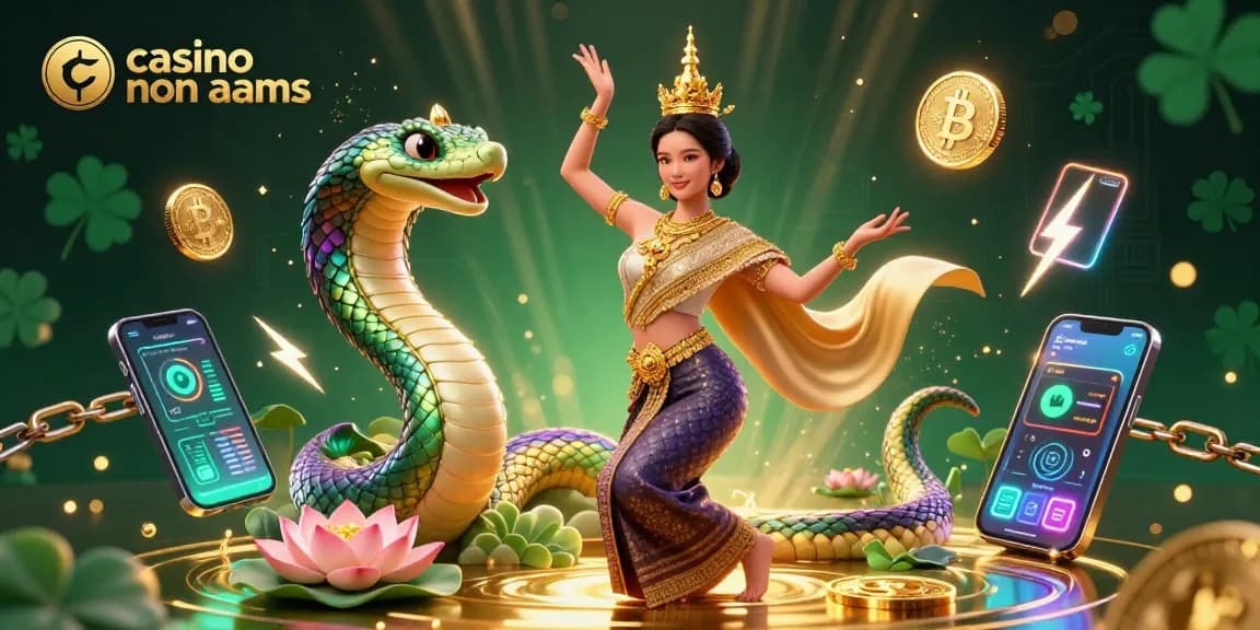 Esplora il mondo dei casinò non AAMS con elementi simbolici vivaci in una scena dinamica 3D.
