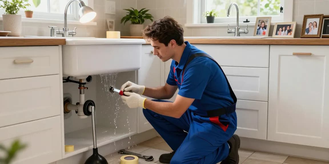24 hour plumber Northampton providing expert service in a residential kitchen repair