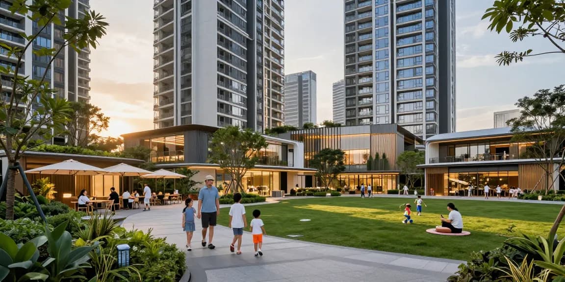 Dover Residences showcasing luxury family living in Singapore's vibrant community atmosphere.