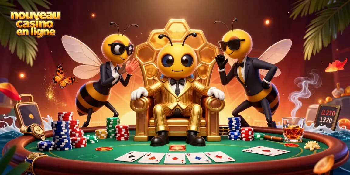 Jouer au nouveau casino en ligne avec un bumblebee et ses gardes, ambiance immersive et jeux de cartes.