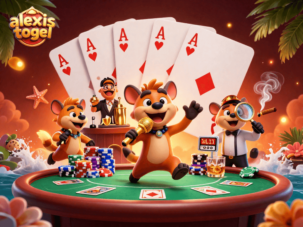 Aksi seru di dalam dunia alexistogel dengan karakter lucu - kasino dan permainan togel online 2026.