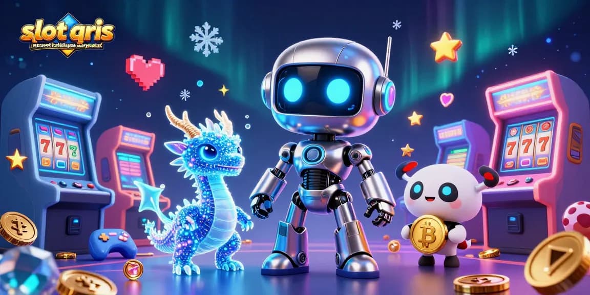 Engaging scene illustrating slot qris merusak kehidupan masyarakat with vibrant casino elements and characters.