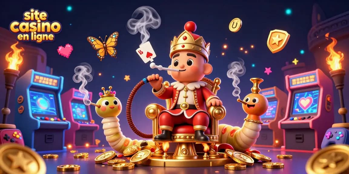 Profitez d'un spectacle captivant sur un site casino en ligne avec des personnages colorés et des éléments de jeu.