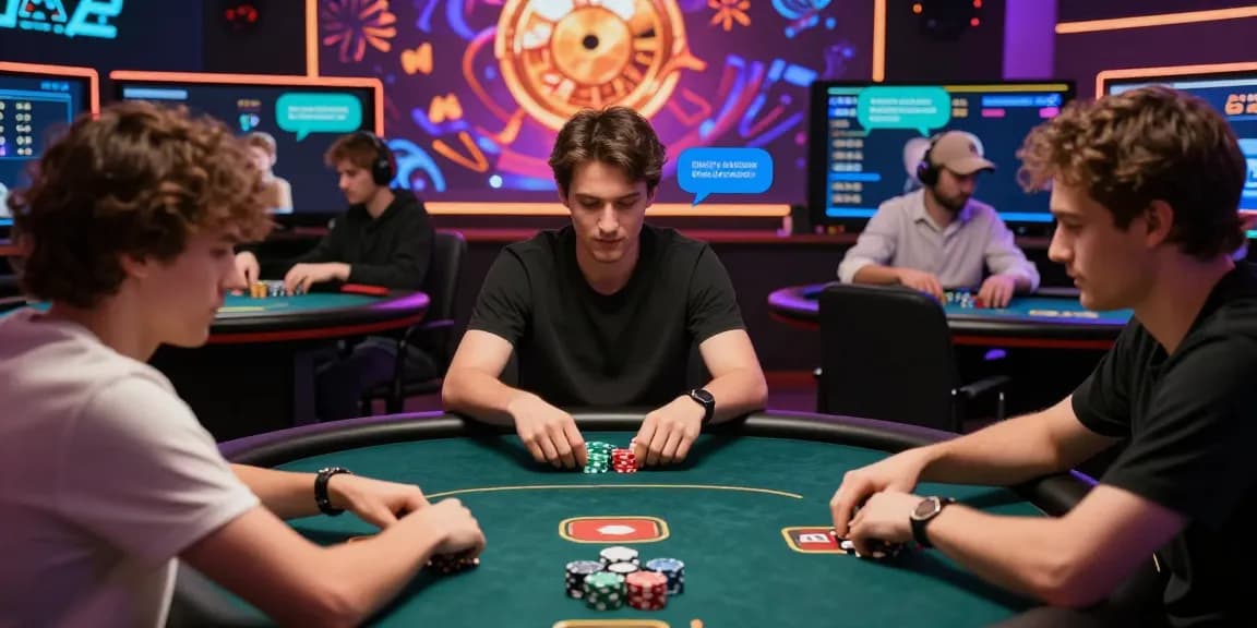 Players in an engaging poker game, showcasing Poker Idn Terpercaya atmosphere and competitive spirit in 2026.