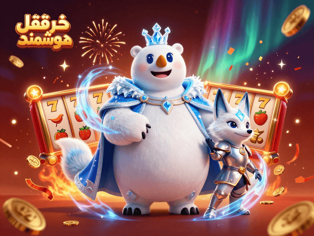 Engage in thrilling gameplay with خرید قفل هوشمند as the polar bear king joins the celebration with golden jackpot elements.