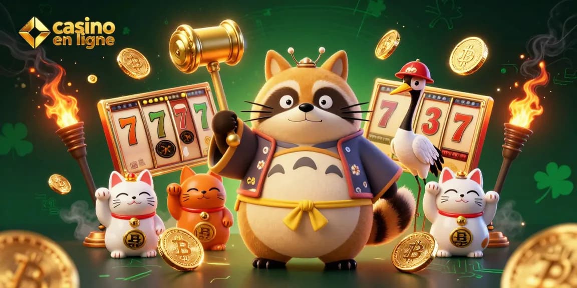 Profitez de l'excitation vibrante du casino en ligne avec notre illustration 3D colorée mettant en scène des personnages charmants !