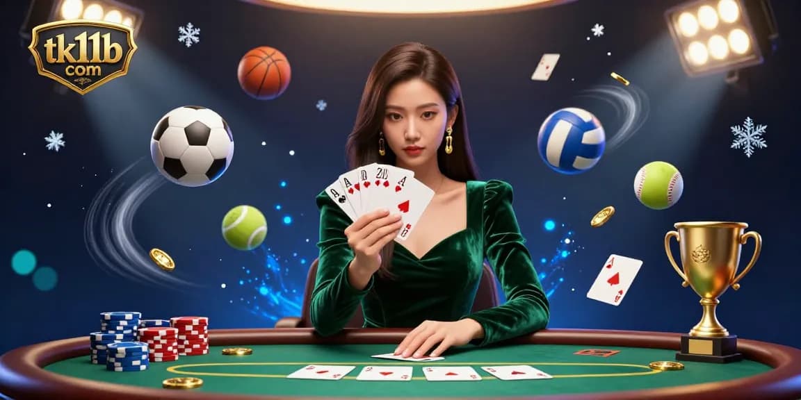 Engage in strategic gameplay at tk11b com with a stunning casino scene full of vibrant elements.