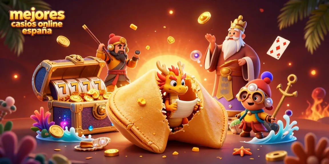 Disfruta de los mejores casinos online en España al jugar con tragamonedas y emoción en una ilustración vibrante.