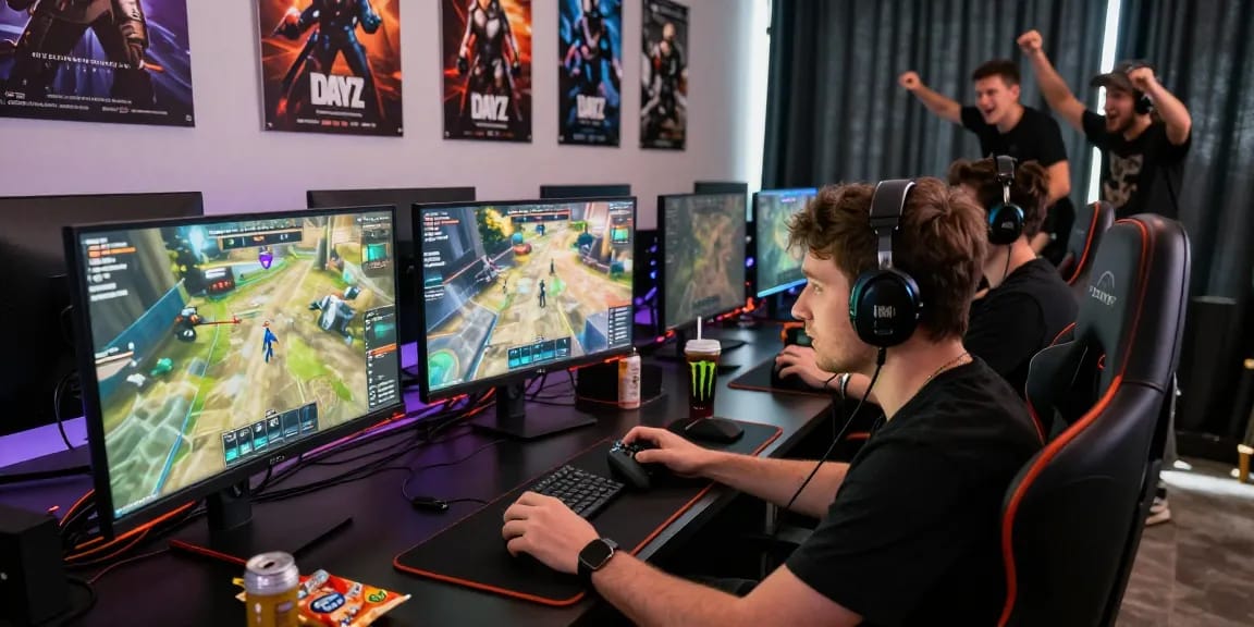 Exciting gaming scene featuring a player using DayZ Hack tools for an edge
