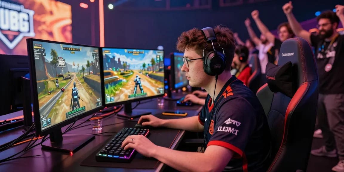 PUBG Hack gameplay capture in a thrilling esports arena with intense competition