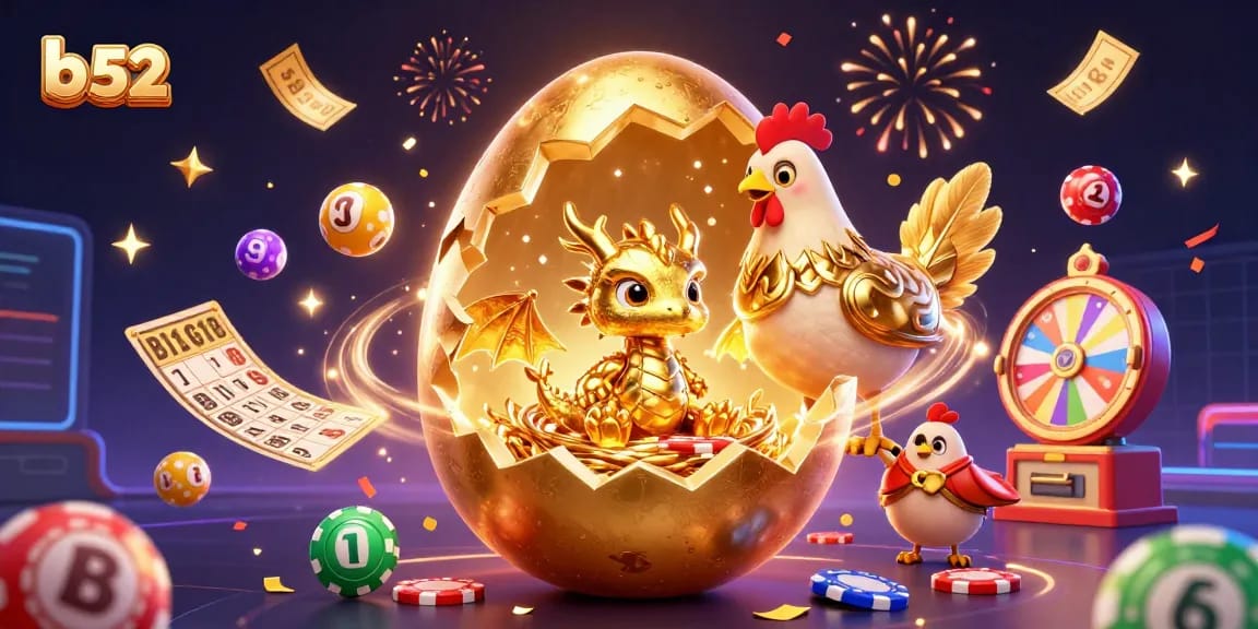 Enjoy the thrilling gaming experience at b 52 with our golden dragon and exciting lottery elements.