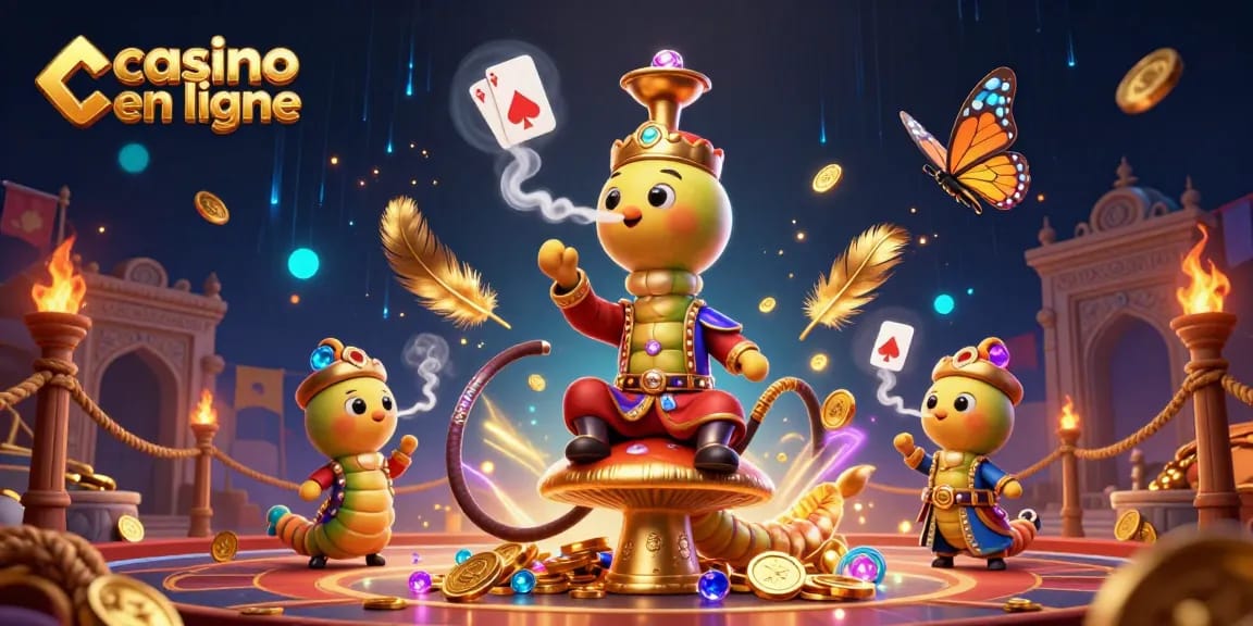 Plongez dans l'univers du casino en ligne avec cette illustration d'un maître chicha cartoon captivant.