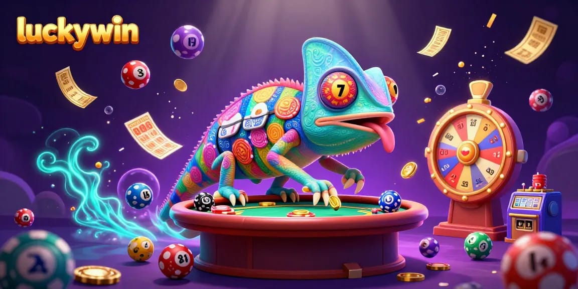 Spin, win, and enjoy vibrant gaming at luckywin casino with an engaging 3D illustration of fun characters.