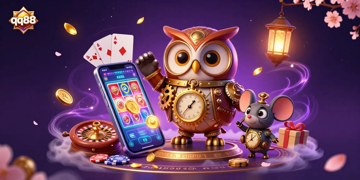 Spin colorful slot games and experience lucky wins with qq88 in a vibrant casino scene.