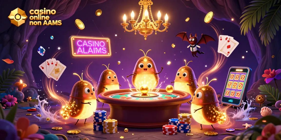 Gioca con stile nei casinò online non AAMS con dettagli scintillanti e illuminazione calda.