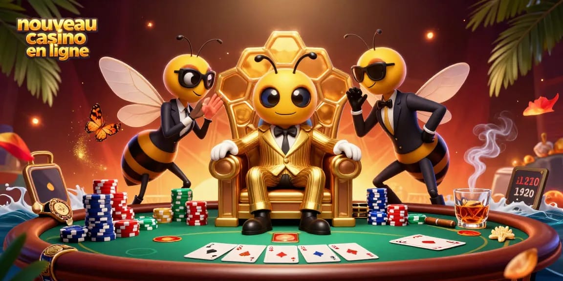 Jouer au nouveau casino en ligne avec un bumblebee et ses gardes, ambiance immersive et jeux de cartes.
