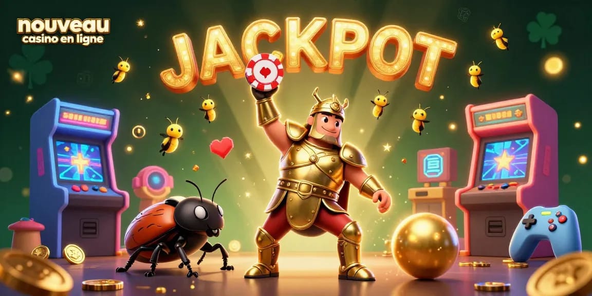 Découvrez le nouveau casino en ligne avec des personnages colorés et des éléments lumineux captivants.