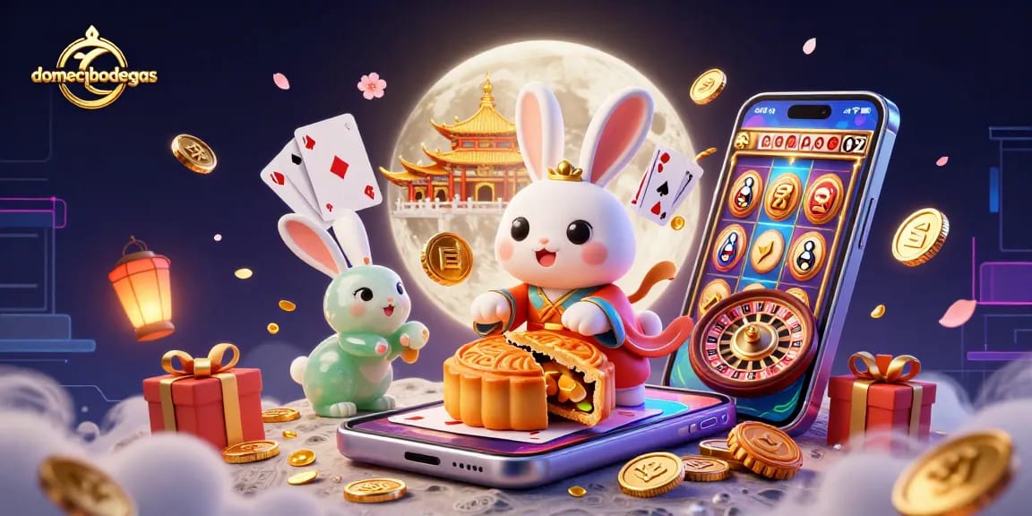 Engage with domecqbodegas through a vibrant lunar casino scene featuring playful elements of fortune.