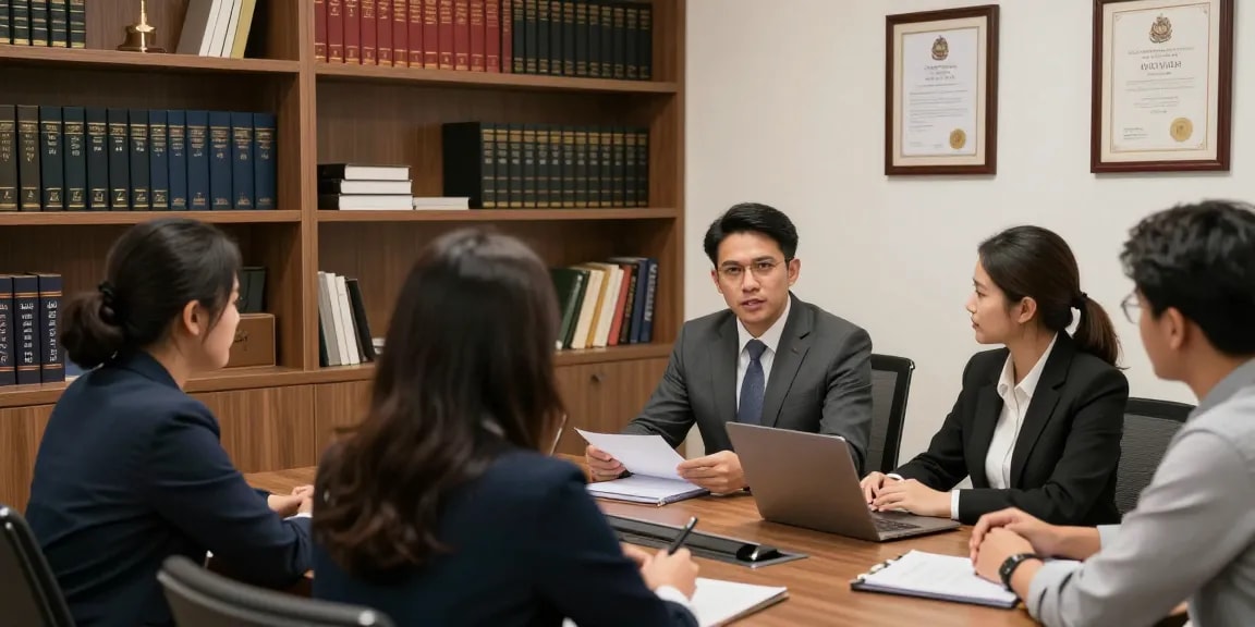Professional attorney discussing employment law with clients in a trusted law firm in Indonesia. Best Law firm in Indonesia for Employment Law.