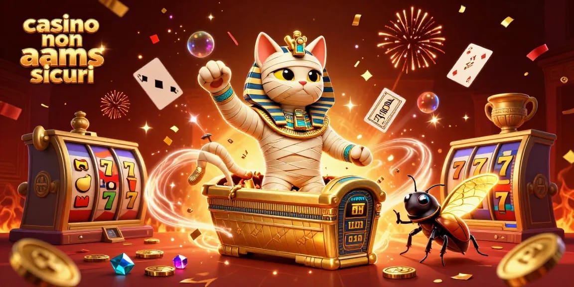 Gioca nei casino non aams sicuri con una mummia egiziana e tesori di slot machine.