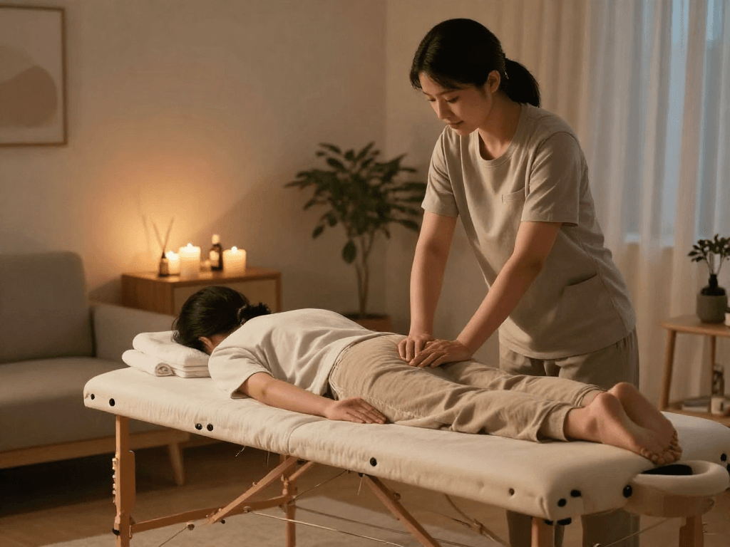Experience 출장안마 therapy in a peaceful home setting with a professional therapist.