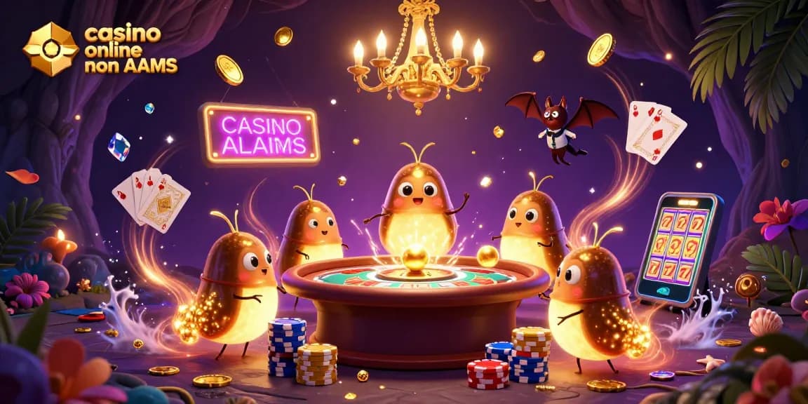 Gioca con stile nei casinò online non AAMS con dettagli scintillanti e illuminazione calda.