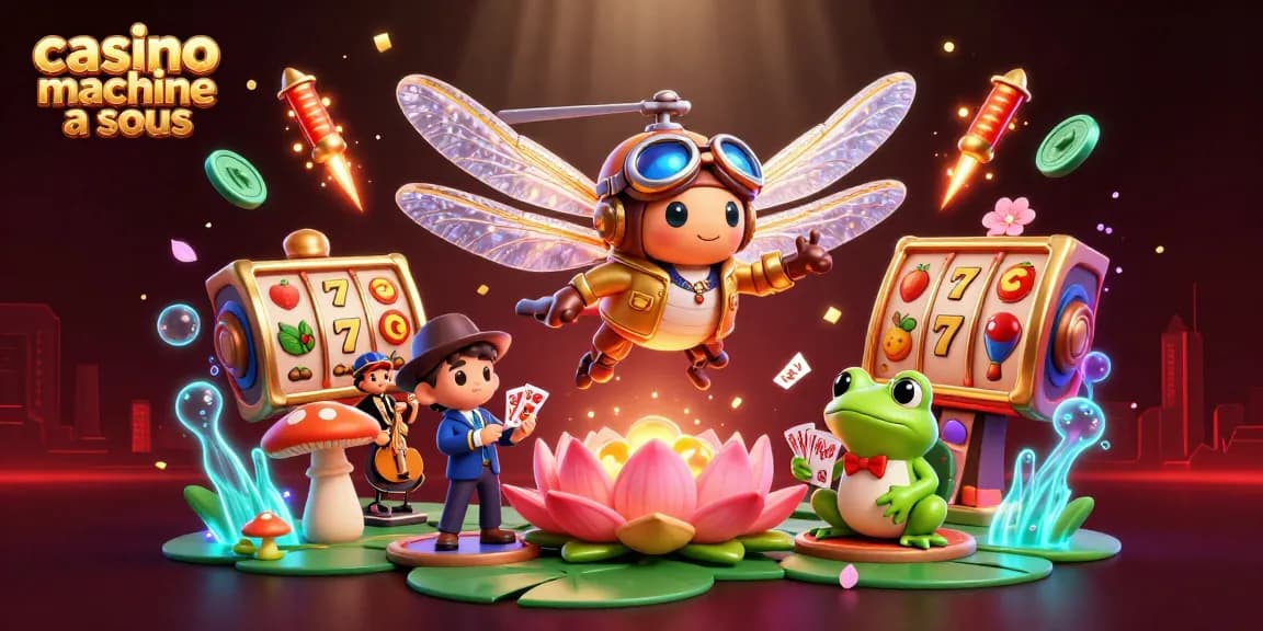 Jouez à la machine à sous casino avec des motifs riches et des personnages captivants dans un environnement vibrant.