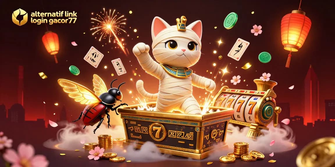 Experience thrilling moments with alternatif link login gacor77 in an exciting casino adventure scene.