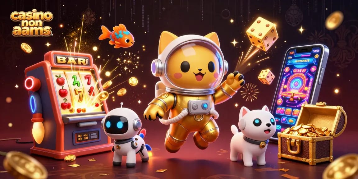 Scopri la vivace scena dei casino non AAMS con elementi di gioco giocosi e personaggi dinamici.