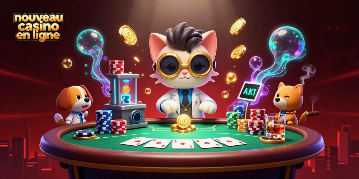 Jouez au nouveau casino en ligne avec une scène de jeu immersive remplie de pièces d'or.