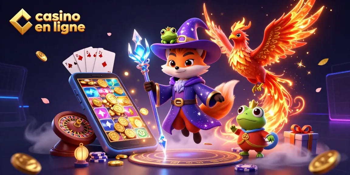 Jouez à des jeux passionnants au casino en ligne avec un renard sorcier, un phénix et des éléments de jeu dynamiques.