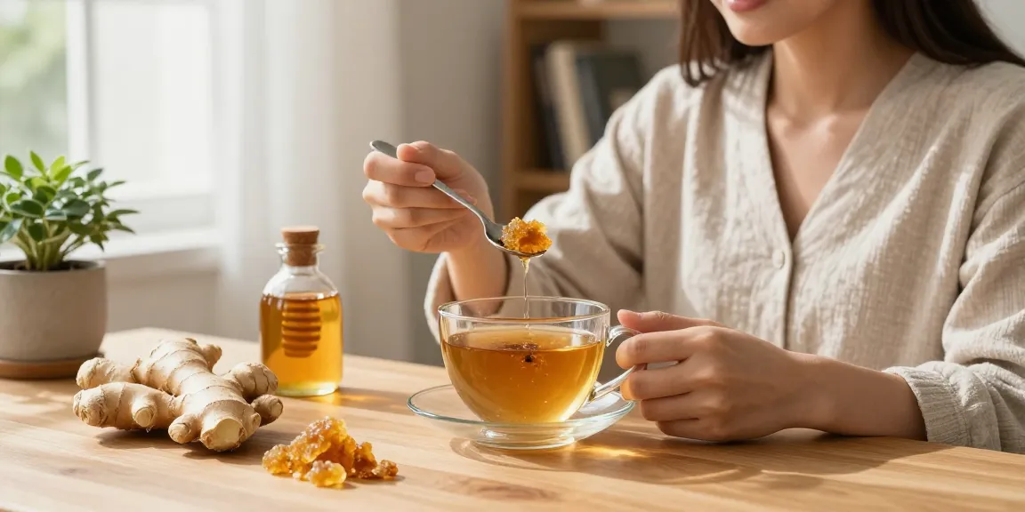 Shilajit Australia resin being dissolved in herbal tea, promoting natural wellness.