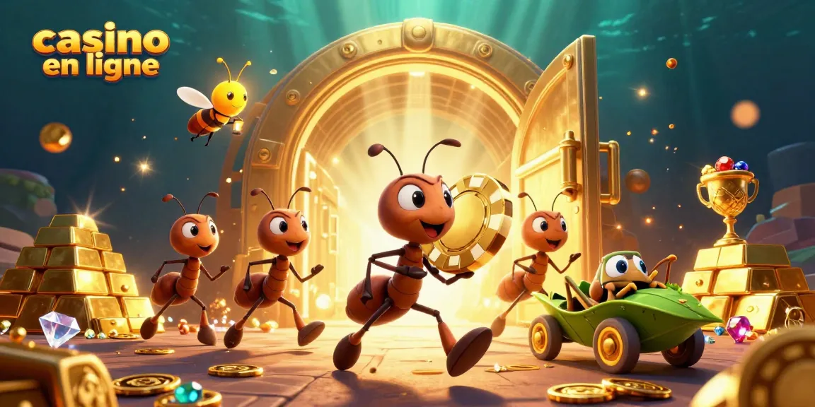 Jouez à casino en ligne avec une équipe d'ants audacieuses et leurs trésors scintillants.