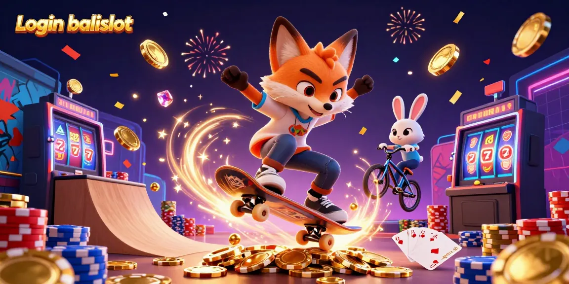 Experience the excitement of Login balislot with vibrant casino-themed 3D illustration action.