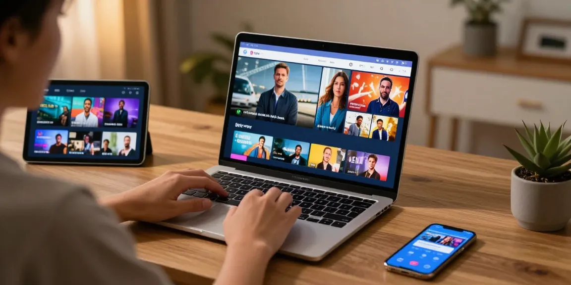 IPTV online shopping experience with a user browsing best deals.