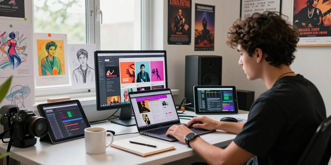 Creating advertising packages in a collaborative music studio environment.