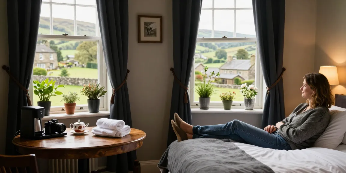 Comfortable accommodation Skipton with cozy en-suite room and Yorkshire Dales view