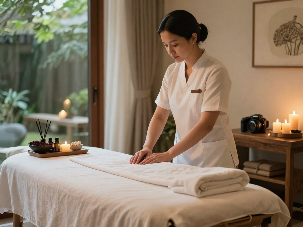 Experience mantra 88 in a soothing spa environment with essential oils and a tranquil setting for relaxation.