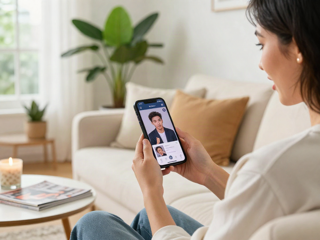 Engaging moment of a user discovering their celebrity look alike through a smartphone app, celebrating the fun of finding a celebrity i look like.