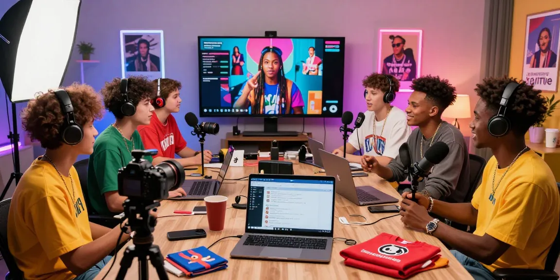 Content creators engaging on a TikTok livestream, showcasing how to buy TikTok livestream views effectively.