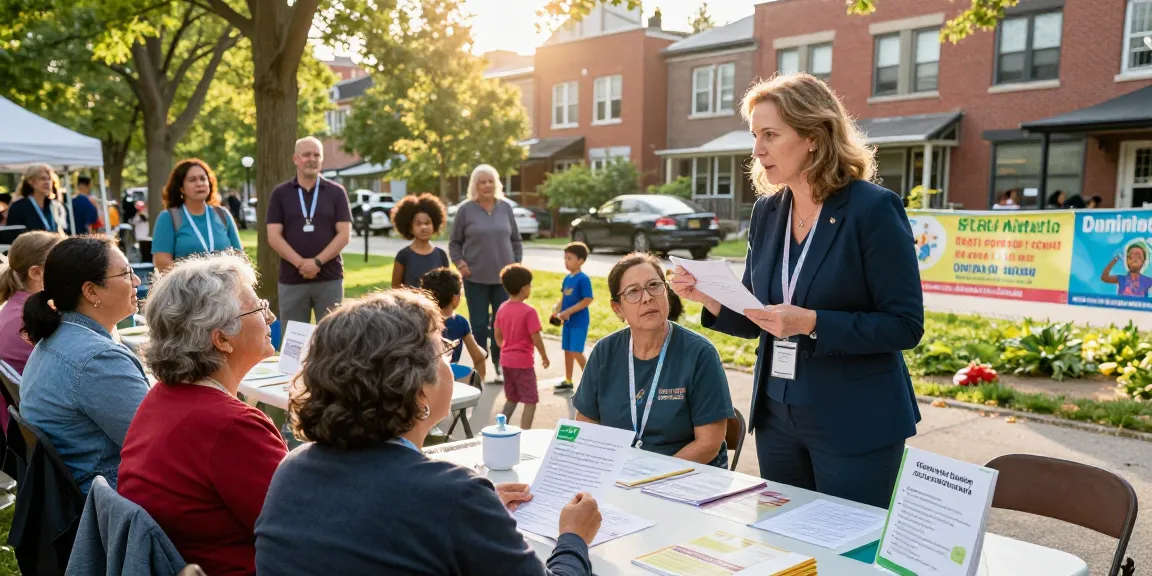 Karen McCleave Toronto engaging with community members at a neighborhood health fair.