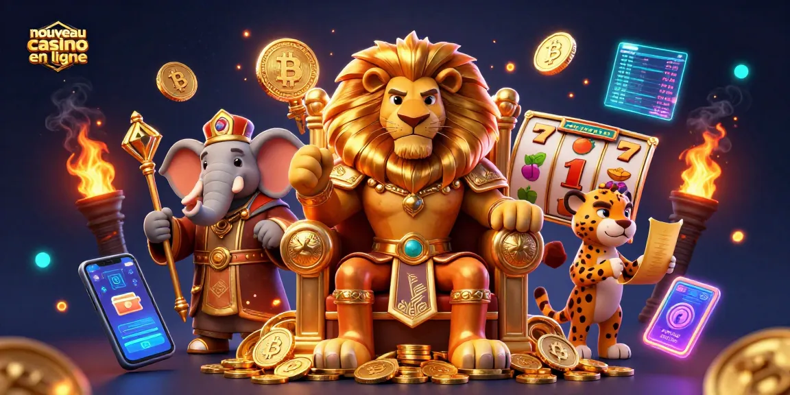 Explorez le nouveau casino en ligne avec des lions, éléphants et guépards en action.