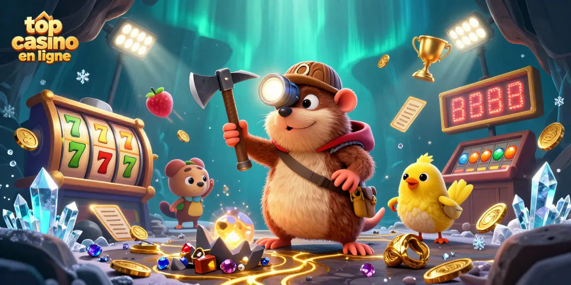 Pariez avec les meilleurs casinos en ligne et découvrez des jackpots en or dans cette illustration.